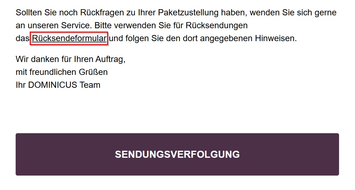 Rücksendungen